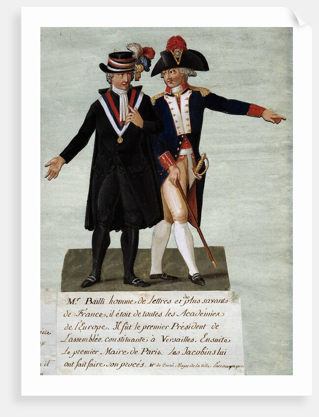 French Revolution: depiction of Jean Sylvain Bailly by Anonymous