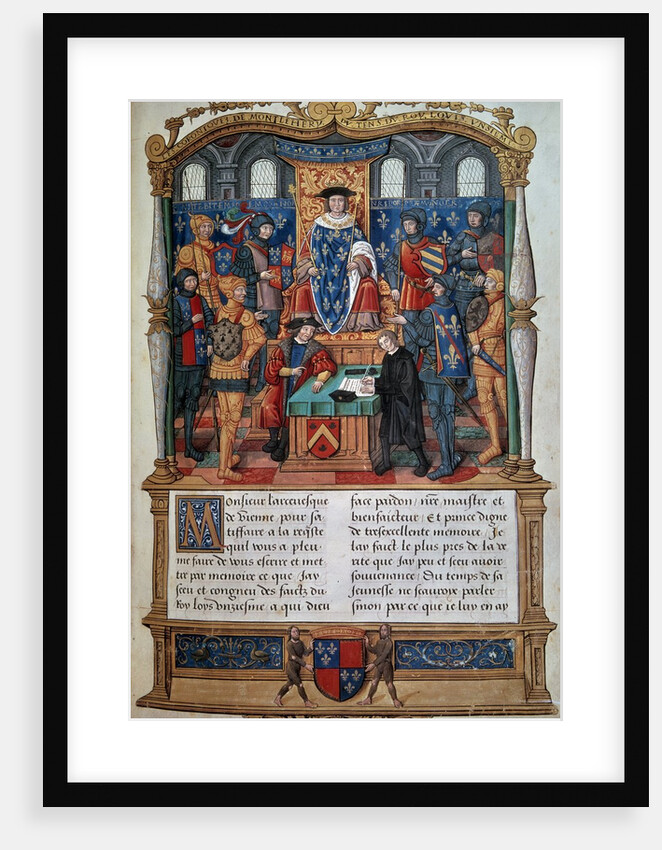 Philippe de Commines dictating his Memoirs before Louis XI by Anonymous