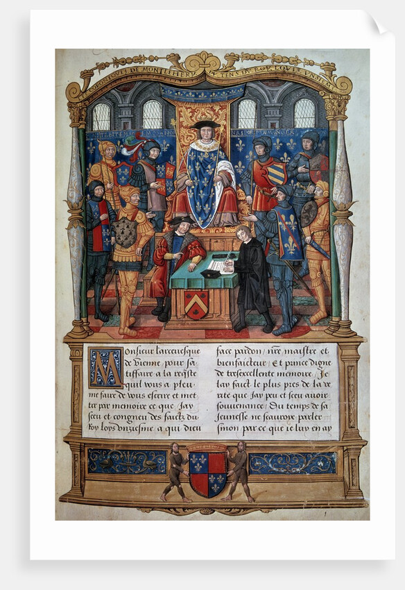 Philippe de Commines dictating his Memoirs before Louis XI by Anonymous