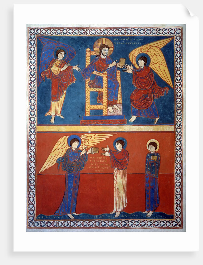 The Angel receiving the Book from the Lord and giving it to St. by Anonymous