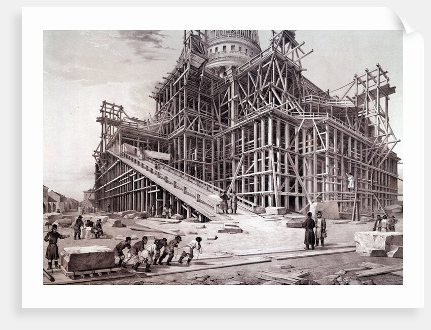 Construction of the church of the Winter Palace (St. Petersburg) by Anonymous