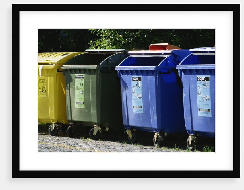 Recycling Rubbish Containers, Cesky Krumlov, Czech Republic by Anonymous