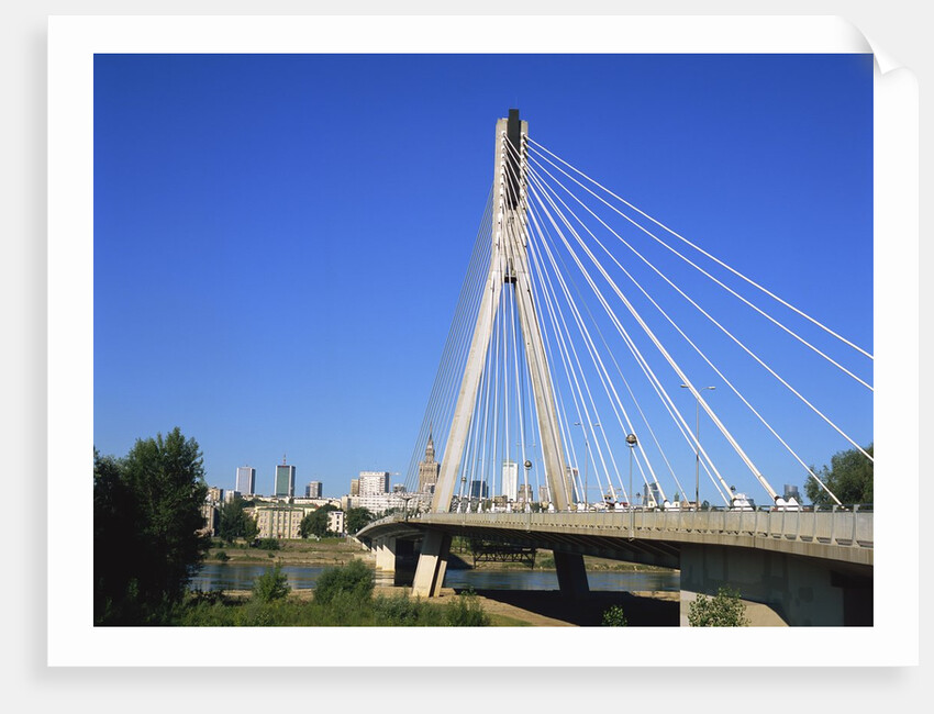Most Slasko-Dabrowski Bridge, Warsaw, Poland by Anonymous