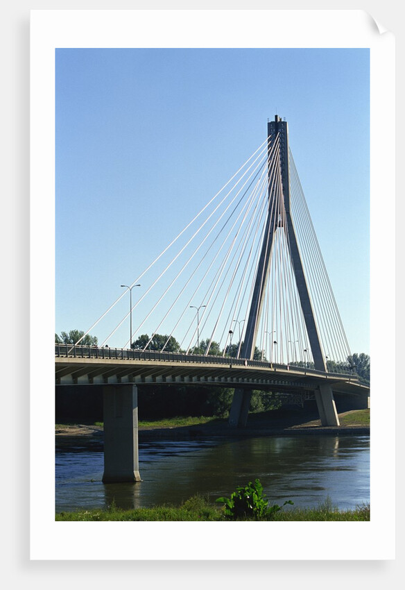 Most Slasko-Dabrowski Bridge, Warsaw, Poland by Anonymous