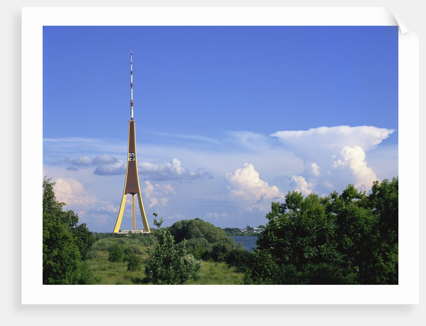 Riga Radio and TV Tower, Daugava River, Riga, Latvia by Anonymous