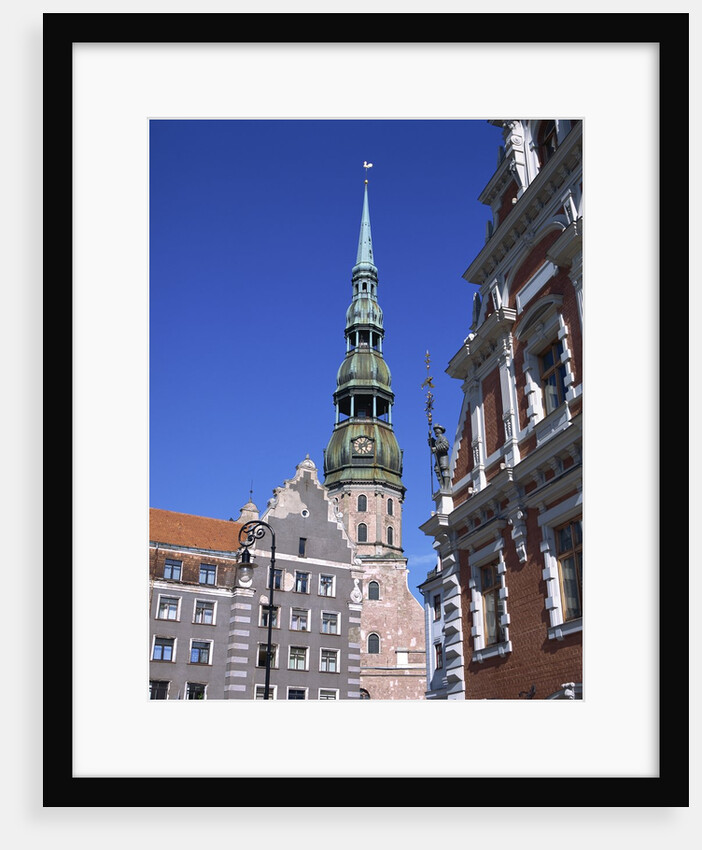 Town Hall Square, Blackheads House, St. Peter's Church, Riga, Latvia by Anonymous