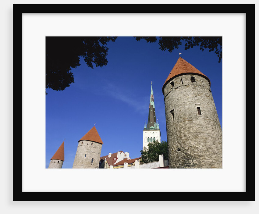 Oleviste Church, Old Town Wall, Old Town, Tallinn, Estonia by Anonymous