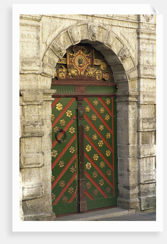 Brotherhood of Blackheads Fraternity Hall Door, Old Town, Tallinn, Estonia by Anonymous