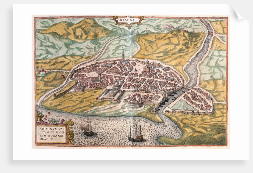 Map of Rimini from Civitates Orbis Terrarum by Anonymous