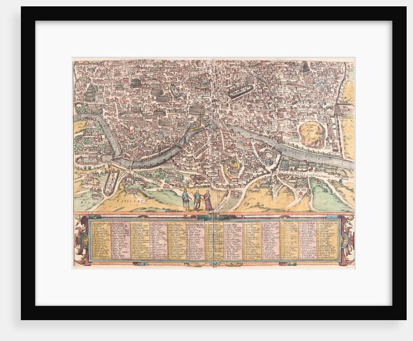 Map of Ancient Rome from Civitates Orbis Terrarum by Anonymous