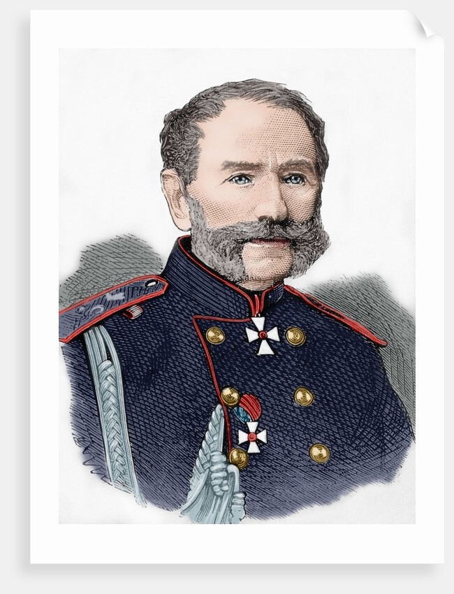Count of Kotzebue. Engraving. Colored. by Anonymous