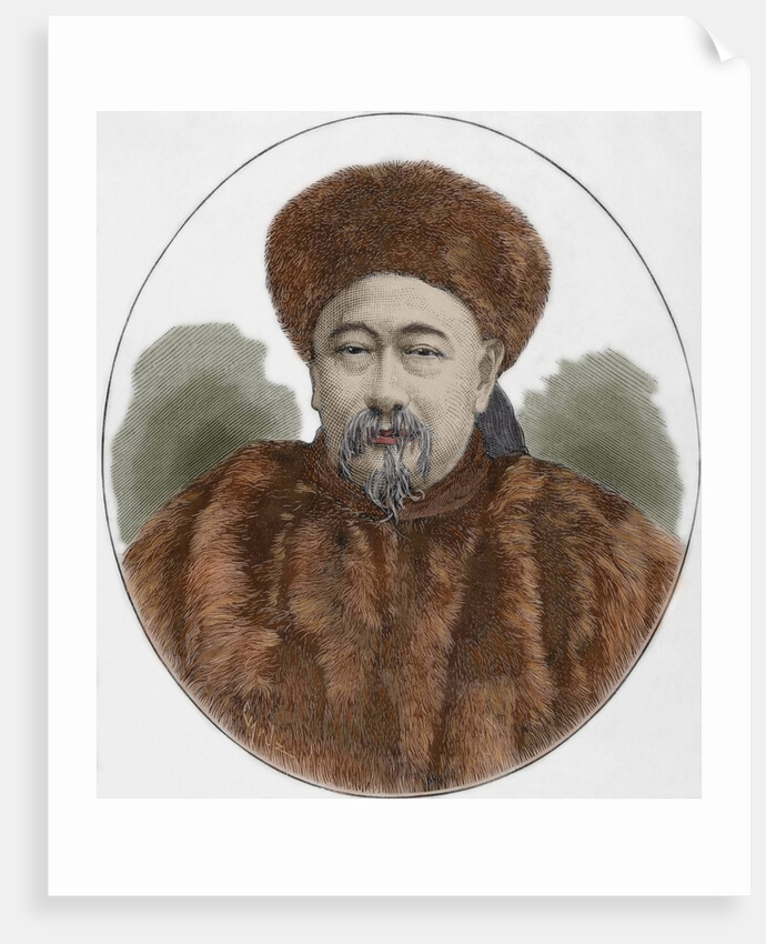 Guo Songtao (Kuo Ta-Jen) (1818-1891). Engraving. Colored. by Anonymous