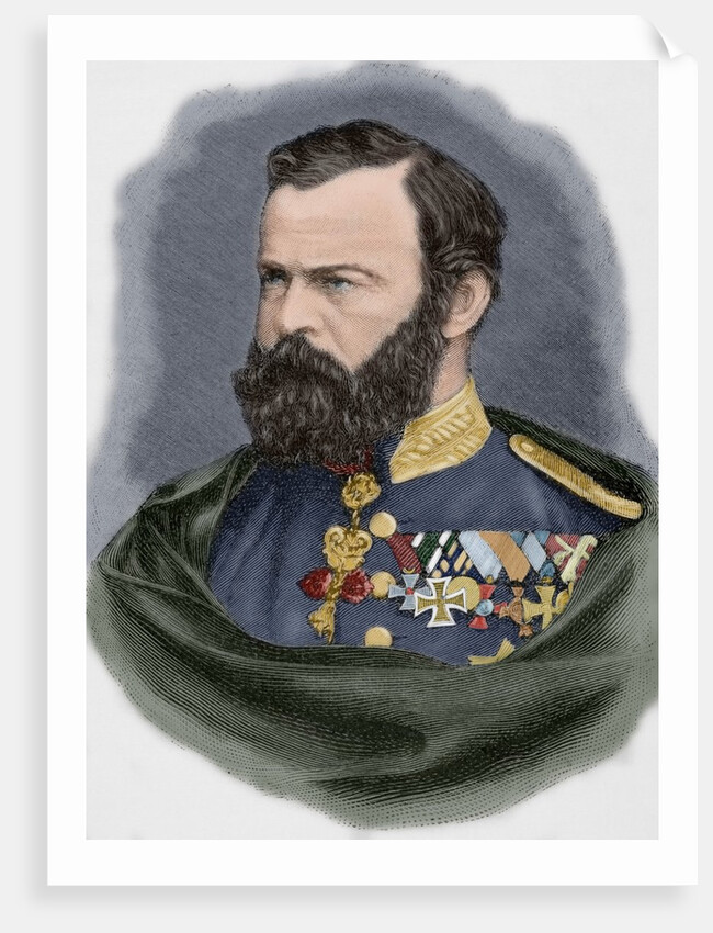 Prince Luitpold of Bavaria (1821-1912). Engraving. Colored. by Anonymous