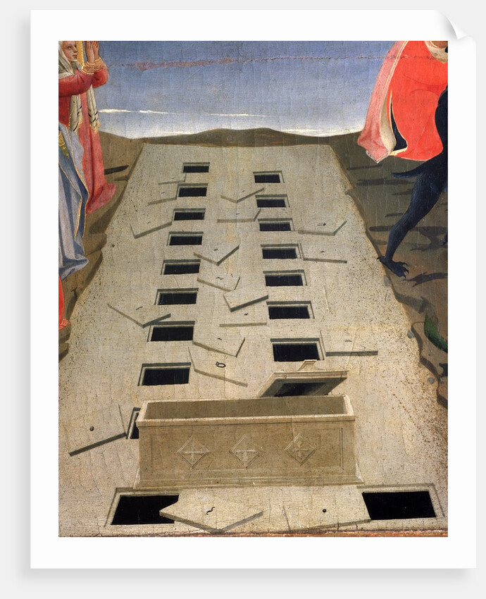 The Last Judgement, detail of the open tombs by Fra Angelico