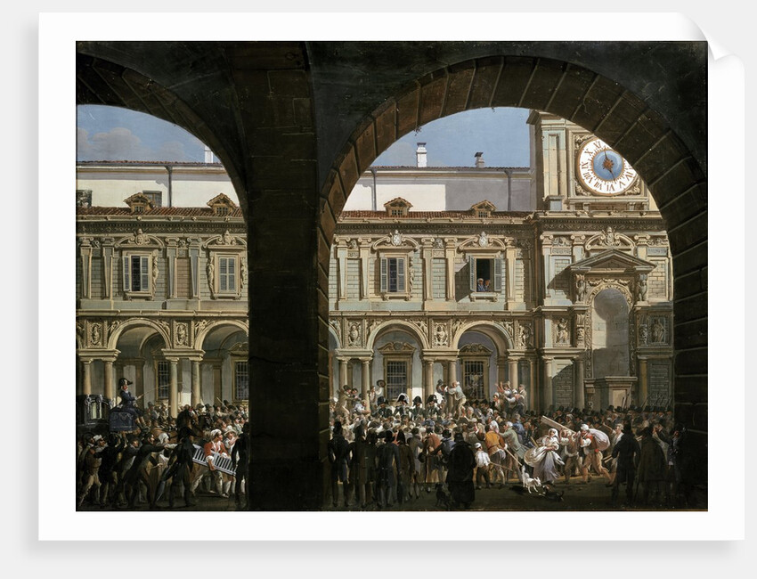 Domenico Pino speaks to the crowd in Milan, 1814 by Anonymous