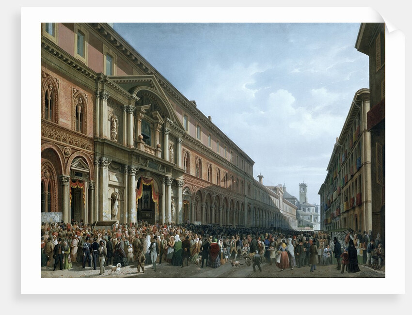 Religious feast at the Ospedale maggiore in Milan by Luigi Bartezzati