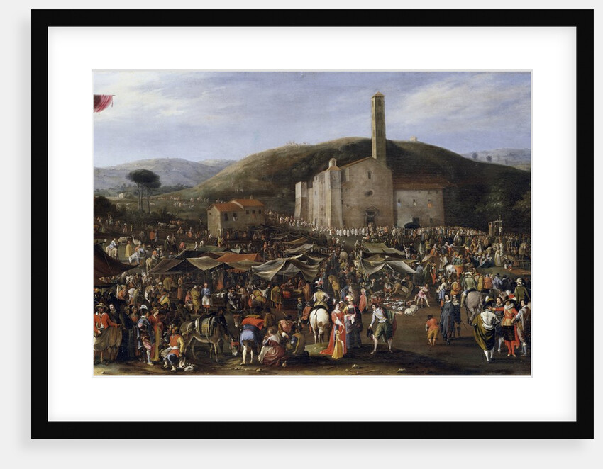 Cosimo II de Medicis visiting the Impruneta fair in San Luca by Anonymous