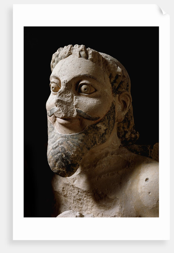 One of the three heads of the monster fighting against Herakles by Anonymous