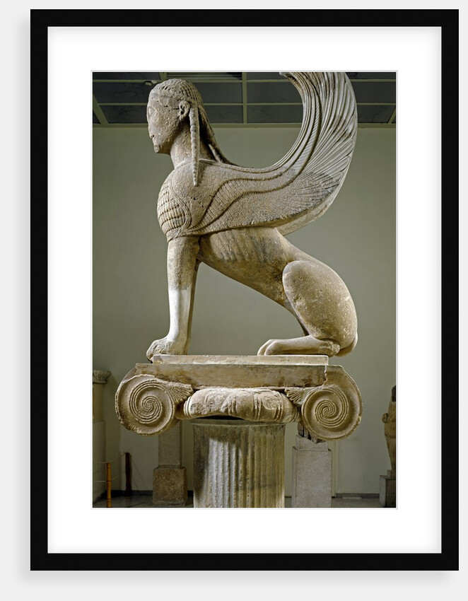 The Naxos Sphinx, Greek marble sculpture by Anonymous