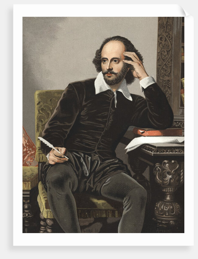 Portrait of the British playwright, William Shakespeare (1564-1616) by Anonymous