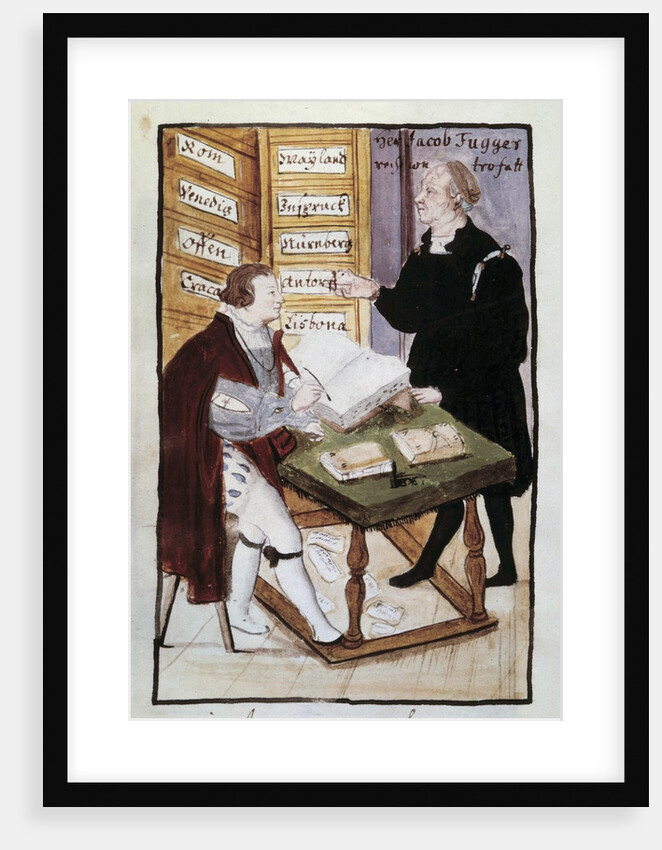 The German financier Jacob Fugger with his accountant Matthaus Schwarz by Anonymous