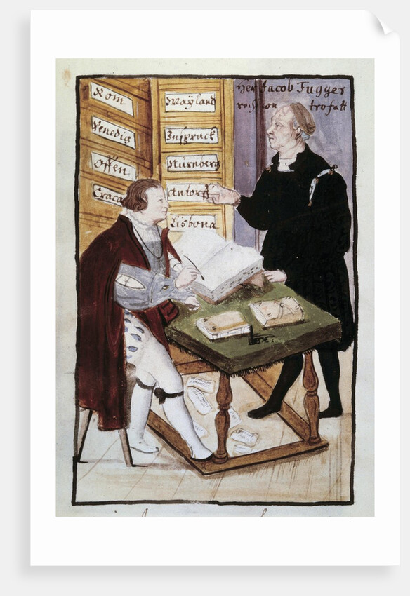 The German financier Jacob Fugger with his accountant Matthaus Schwarz by Anonymous
