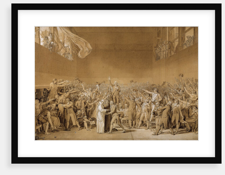 The Tennis Court Oath at Versailles, 1789 by Jacques Louis David