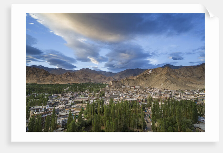 View of the town from a small hill near main bazaar by Anonymous