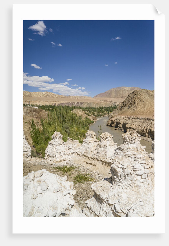 Alchi, stupas along Indus River by Anonymous