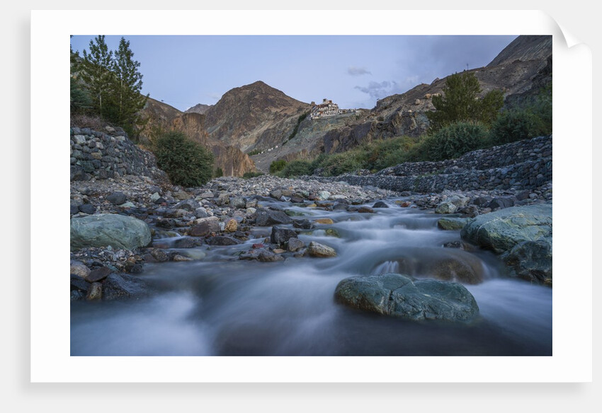 Diskit Monastery, the stream near the village by Anonymous