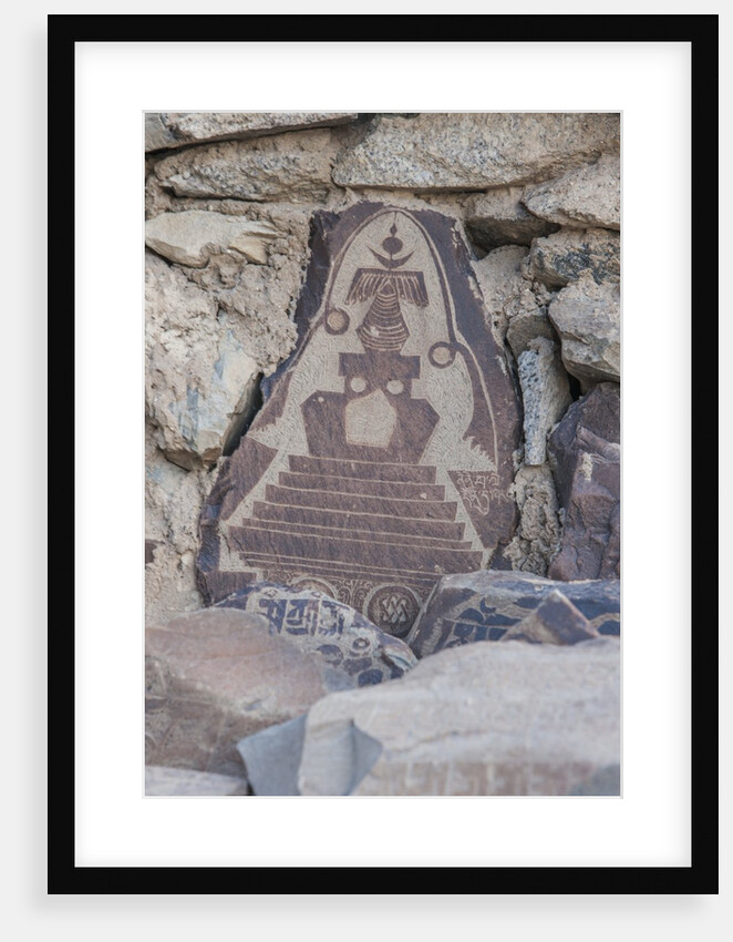 Prayer stones at Hundar Monastery by Anonymous