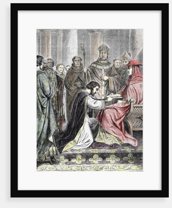 King John (1167-1216) reconciliates with the Pope Innocent III by Anonymous