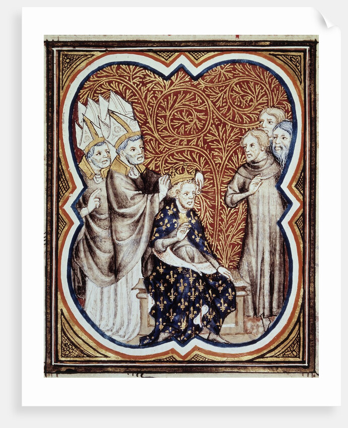 The coronation of King Louis VI the Fat by Jean Fouquet