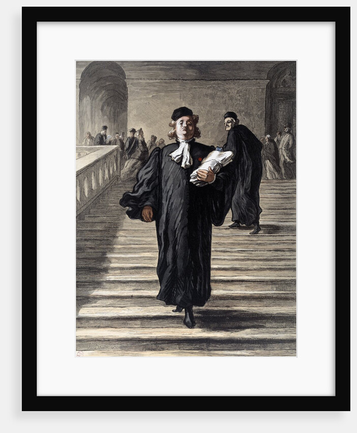 A lawyer descending the Grand staircase of the Palace of Justice by Anonymous
