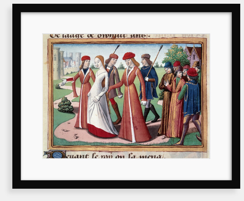 Joan of Arc arriving at Chinon to meet Charles VII - 15th cent. by Anonymous