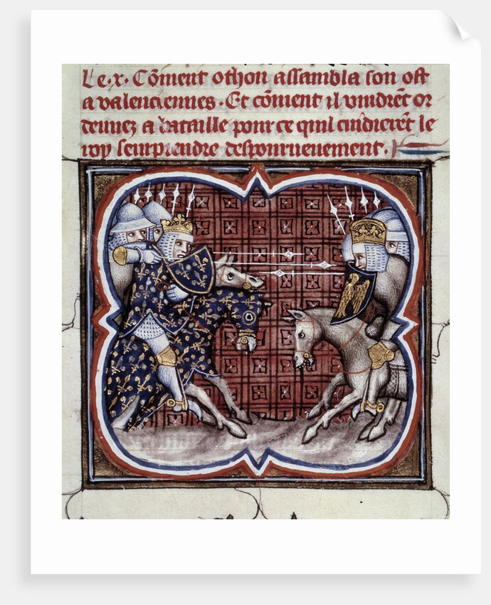 The battle of Bouvines, 1214 by Jean Fouquet