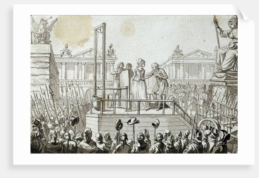 Queen Marie Antoinette to the scaffold, 1793 by Anonymous