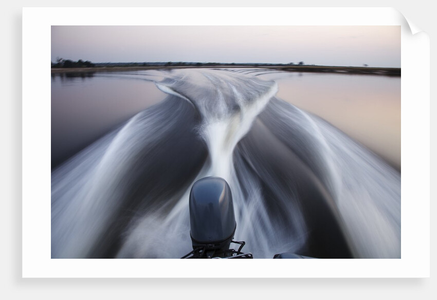 Boat wake on Chobe River by Anonymous