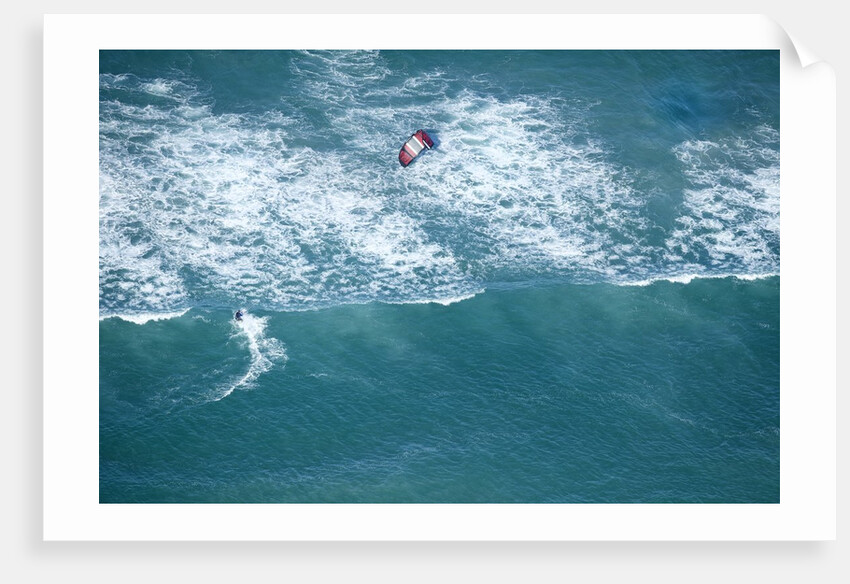 Aerial View of kitesurfer by Anonymous