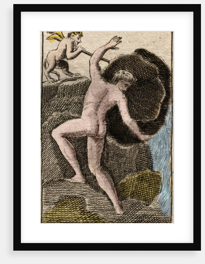 Sisyphus Pushing His Stone up a Mountain by Anonymous
