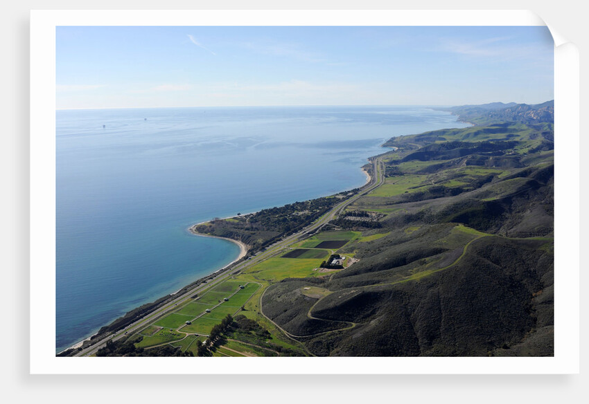Aerial view of the Pacific Coast Highway in Capitan, California by Anonymous