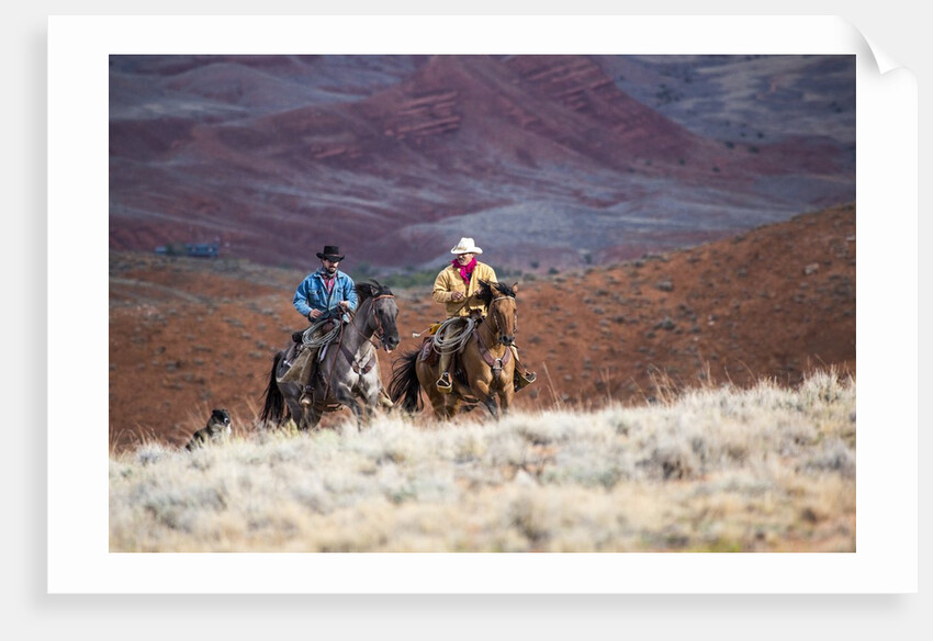 Cowboys at Full Gallop by Anonymous