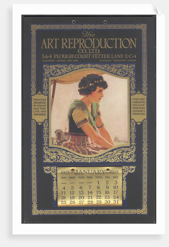 The Art Reproduction Company calendar, 1925. Artist: Wilfred Fryer by Anonymous