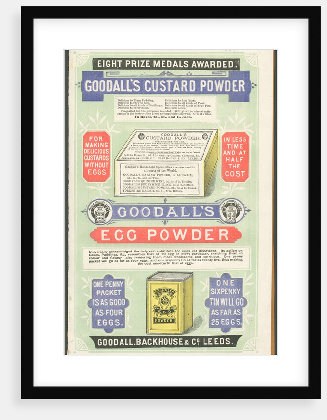 Goodall's Custard Powder, 1887. by Anonymous
