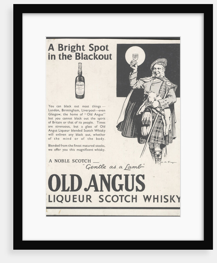 Old Angus Liqueur Scotch Whisky, 1920s. by Anonymous
