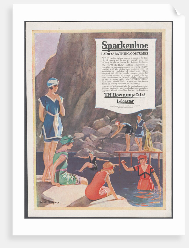 Sparkenhoe bathing costume, c.1920s. Artist: Wilfred Fryer by Anonymous
