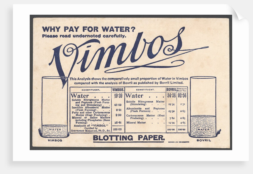 Vimbos Meat extract, 1890s. by Anonymous