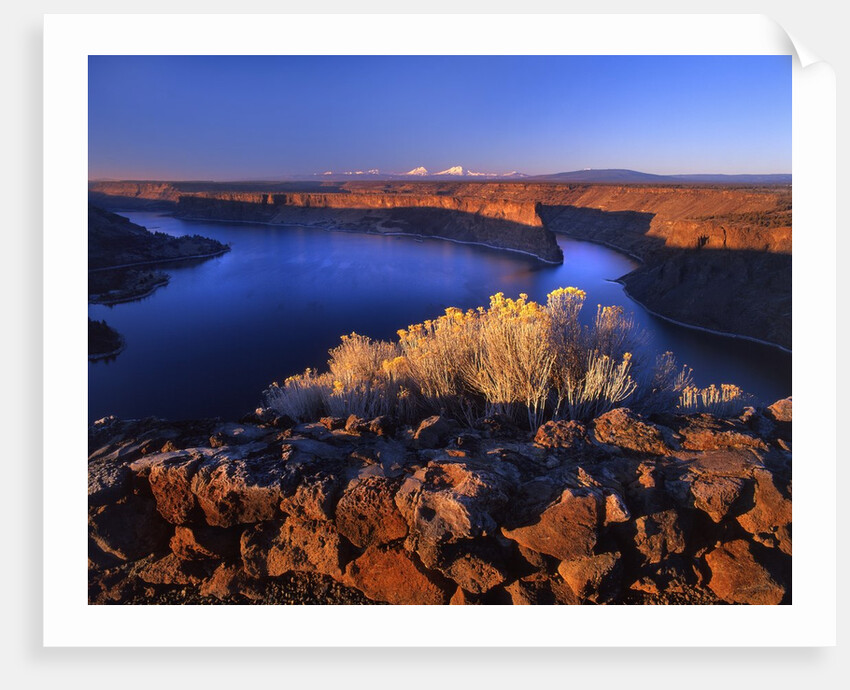 Lake Billy Chinook from Cove Palisades overlook at sunrise by Anonymous
