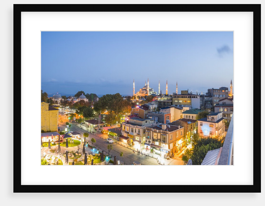 Sultan Ahmet view from Cihannuma Restaurant, Yerebatan Caddesi by Anonymous