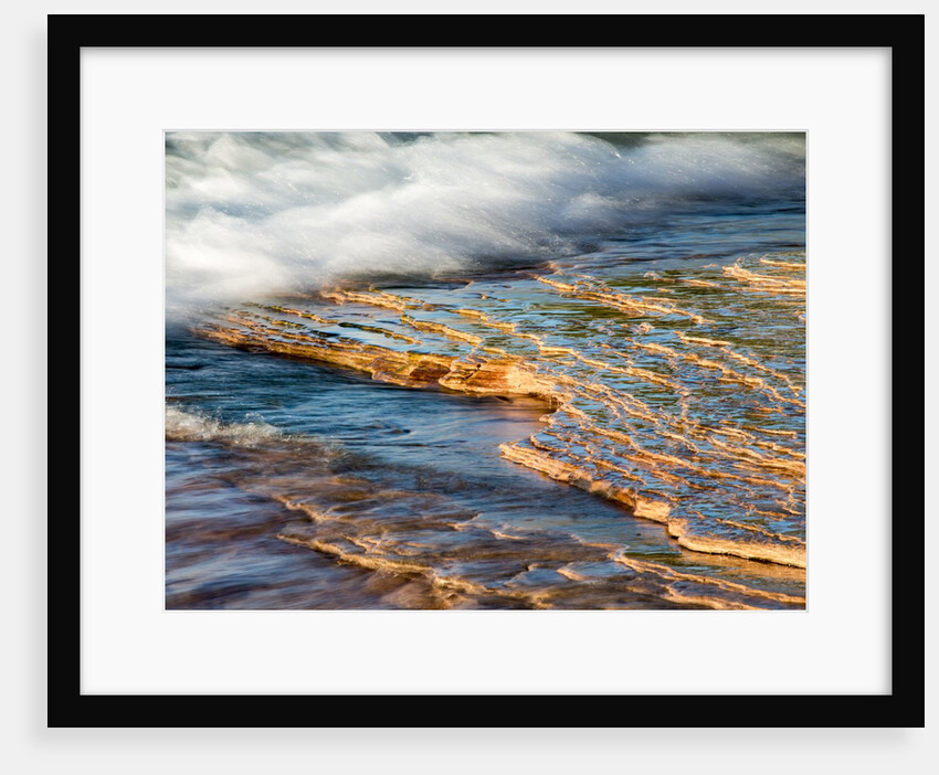 Eroded sandstone beach on the shore of lake superior at Miners beach in Picture Rock National Seash by Anonymous